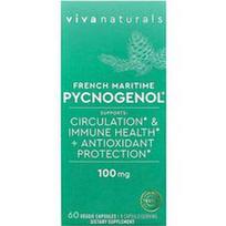 Viva Naturals, Prancūziškas jūrinis Pycnogenol®, 100 mg, 60 vegetariškų kapsulių
