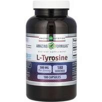 Amazing Nutrition, Nuostabios fomulos, L-tirozinas, 500 mg, 180 kapsulių
