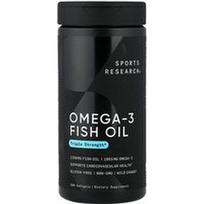 Sports Research, Omega-3 žuvų taukai, trigubo stiprumo, 180 minkštųjų gelių