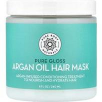 Pure Body Naturals, Argano aliejaus plaukų kaukė, grynas blizgesys, 8 fl oz (240 ml)