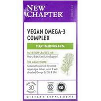 New Chapter, Veganiškas Omega-3 kompleksas, 30 minkštųjų gelių