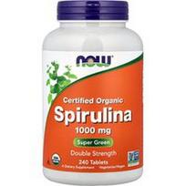 NOW Foods, Sertifikuota ekologiška spirulina, 1 000 mg, 240 tablečių