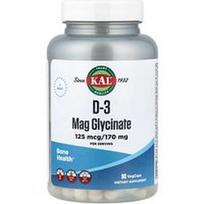 KAL, D-3 magnio glicinatas, 90 daržovių kapsulių