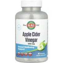 KAL, Obuolių sidro actas, žalias obuolys, 500 mg, 60 kramtomųjų medžiagų