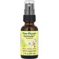 Flower Essence Services, Penkių gėlių formulė™, gėlių esencijos purškiklis, nealkoholinis, 1 fl oz (30 ml)