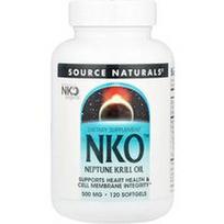 Source Naturals, NKO™, Neptūno krilių aliejus, 500 mg, 120 minkštųjų gelių