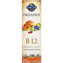 Garden of Life, Ekologiški produktai, B-12 ekologiškas purškiklis, avietės, 2 fl oz (58 ml)