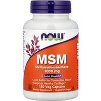 NOW Foods, MSM, metilsulfonilmetanas, 120 vegetariškų kapsulių (1000 mg vienoje kapsulėje)