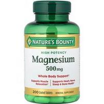 Nature's Bounty, Magnis, didelės koncentracijos, 500 mg, 200 dengtų tablečių