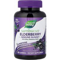 Nature's Way, Sambucus®, imuninę sistemą palaikantys guminukai, šeivamedžio uogos, 60 guminukų