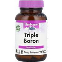Bluebonnet Nutrition, Trigubas boras, 90 augalinių kapsulių (3 mg vienoje kapsulėje)