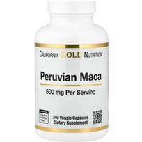 California Gold Nutrition, Peru Maca, 500 mg, 240 daržovių kapsulių