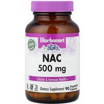 Bluebonnet Nutrition, NAC, 500 mg, 90 augalinių kapsulių