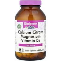 Bluebonnet Nutrition, Kalcio citratas, magnis, vitaminas D3, 180 kapsulių