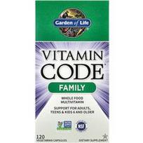 Garden of Life, „Vitamin Code®“, šeimos, viso maisto multivitaminai, 120 vegetariškų kapsulių