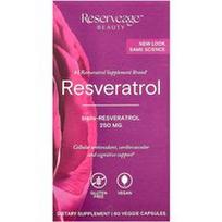 Reserveage Beauty, Resveratrolis, 60 vegetariškų kapsulių
