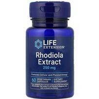 Life Extension, Rodiolės ekstraktas, 250 mg, 60 vegetariškų kapsulių