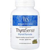 Natural Factors, „WomenSense®“, „ThyroSense®“, skydliaukės formulė, 120 vegetariškų kapsulių