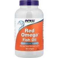 NOW Foods, „Red Omega™“ žuvų taukai su raudonųjų mielių ryžiais ir kofermentu Q10, 180 minkštųjų kapsulių