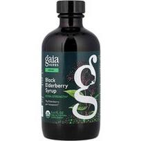 Gaia Herbs, Juodųjų šeivamedžių sirupas, ypač stiprus, 160 ml (5,4 skysčio uncijos)