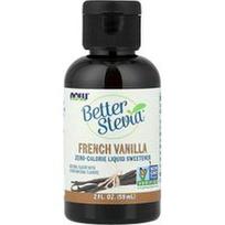 NOW Foods, Better Stevia®, nulinio kaloringumo skystas saldiklis, prancūziška vanilė, 2 fl oz (59 ml)