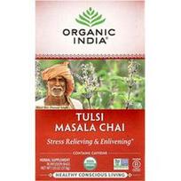 Organic India, Tulsi arbata, Masala Chai, 18 užpilų pakelių, 37,8 g