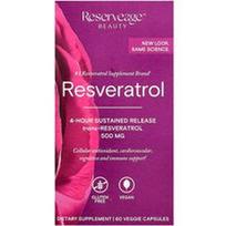 Reserveage Beauty, Resveratrolis, 60 vegetariškų kapsulių