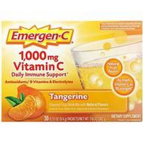 Emergen-C, Vitaminas C, mandarinas, 1000 mg, 30 pakelių po 0,33 uncijos (9,4 g)
