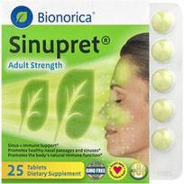 Bionorica, Sinupret®, sinusų ir imuniteto palaikymas, suaugusiųjų stiprumo, 25 tabletės