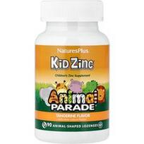 NaturesPlus, Animal Parade®, Kid Zinc®, mandarinų skonio, 90 gyvūno formos pastilių