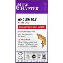 New Chapter, „Wholelega™“ žuvų taukai, 120 minkštųjų kapsulių