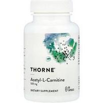 Thorne, Acetil-L-karnitinas, 500 mg, 60 kapsulių