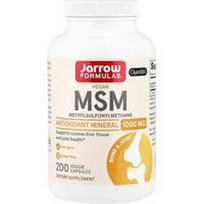 Jarrow Formulas, Veganiškas MSM, 1000 mg, 200 vegetariškų kapsulių