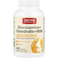 Jarrow Formulas, Gliukozaminas + chondroitinas + MSM, 240 kapsulių