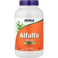 NOW Foods, Liucerna, 650 mg, 500 tablečių