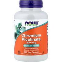 NOW Foods, Chromo pikolinatas, 200 mcg, 250 vegetariškų kapsulių