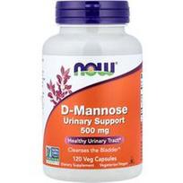 NOW Foods, D-manozė, 500 mg, 120 vegetariškų kapsulių