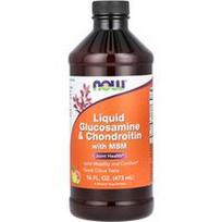 NOW Foods, Skystas gliukozaminas ir chondroitinas su MSM, citrusinių vaisių, 473 ml (16 skysčio uncijų)