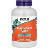 NOW Foods, Magnio kapsulės, 400 mg, 180 daržovių kapsulių