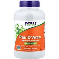 NOW Foods, Pau D' Arco, 500 mg, 250 vegetariškų kapsulių