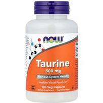 NOW Foods, Taurinas, 500 mg, 100 vegetariškų kapsulių