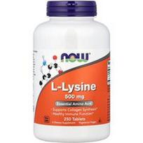 NOW Foods, L-lizinas, 500 mg, 250 tablečių