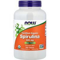 NOW Foods, Sertifikuota ekologiška spirulina, 500 mg, 500 tablečių