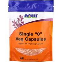 NOW Foods, Vienos „0“ daržovių kapsulės, apie 300 tuščių daržovių kapsulių, 29 g (1,02 uncijos)