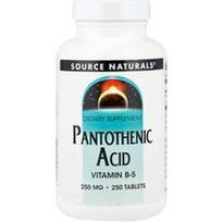 Source Naturals, Pantoteno rūgštis, 250 mg, 250 tablečių