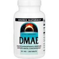Source Naturals, DMAE, 351 mg, 200 tablečių