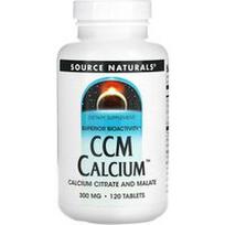 Source Naturals, CCM kalcis, 300 mg, 120 tablečių