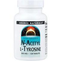 Source Naturals, N-acetil-L-tirozinas, 300 mg, 120 tablečių