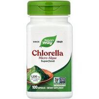 Nature's Way, Chlorella mikrodumbliai, 100 kapsulių (410 mg vienoje kapsulėje)