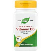 Nature's Way, Vitaminas B6, 50 mg, 100 kapsulių